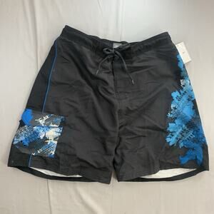 NWT Nike Swim Shorts Size 2XL Mens Black & Blue